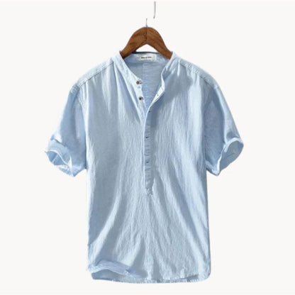Men’s Grandad Collar Shirt – Soft, Light & Airy