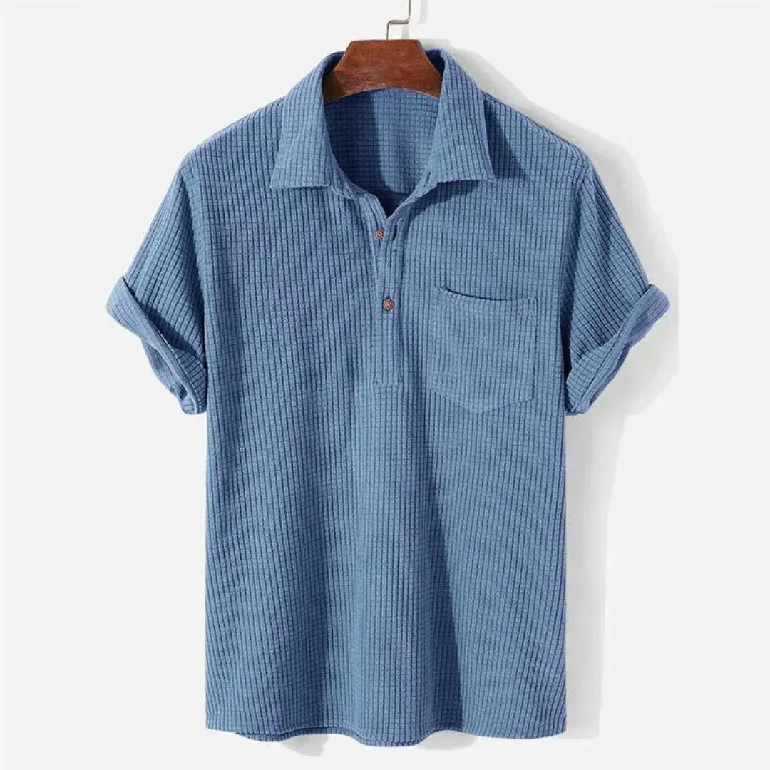 Men’s Relaxed Textured Polo Shirt