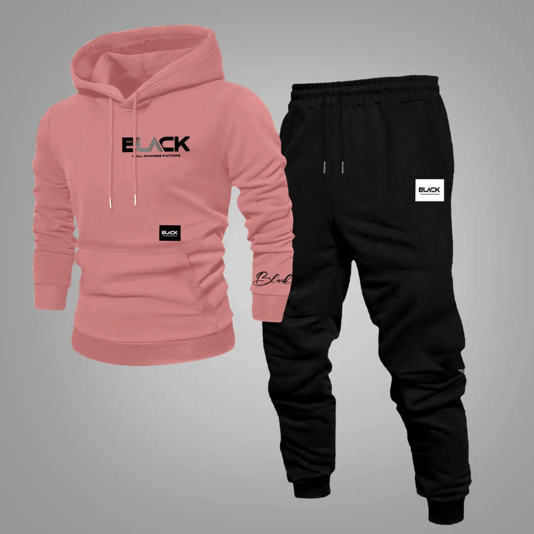 Men’s Casual Streetwear Tracksuit Set – Sweatshirt & Trousers