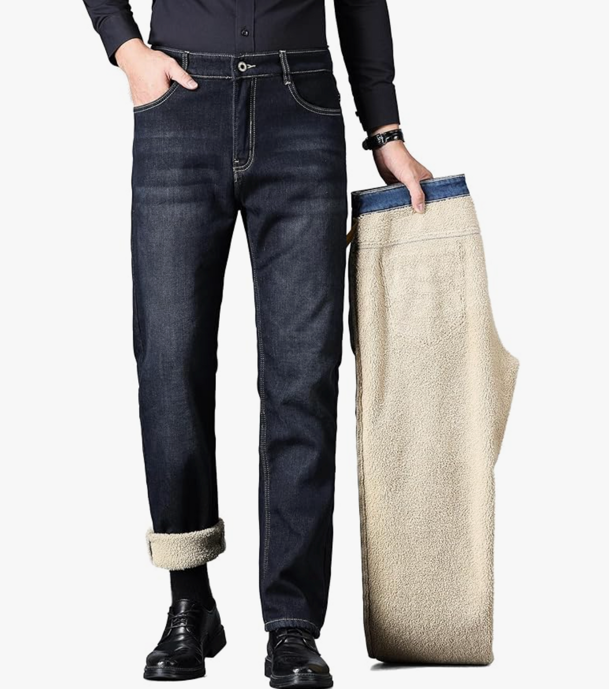 Warm Fleece-Lined Jeans