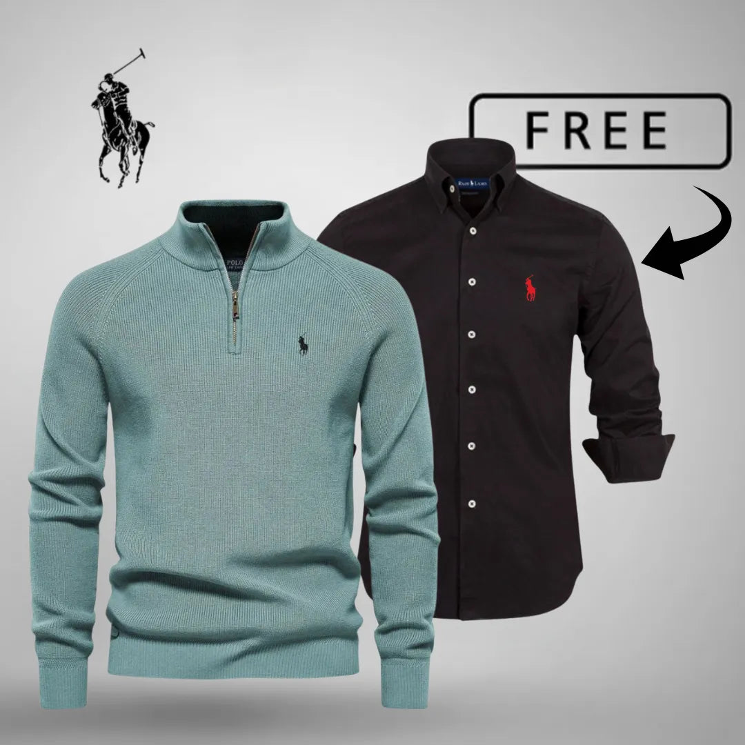 ComfortBlend Half-Zip Jumper + FREE Classic Shirt