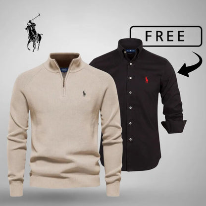 ComfortBlend Half-Zip Jumper + FREE Classic Shirt